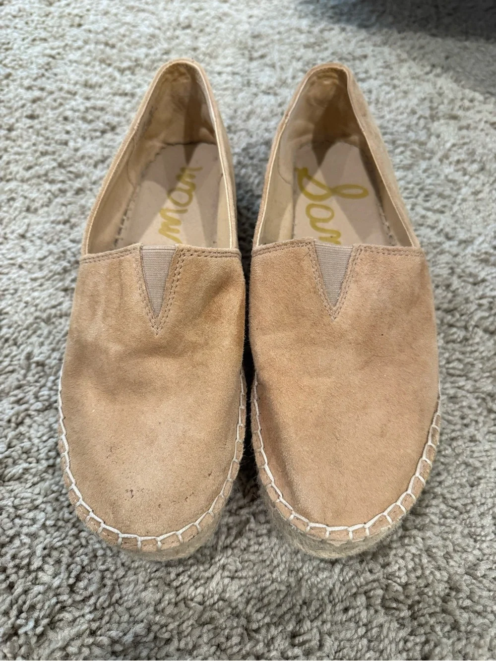 Sam Edelman Tan Suede Espadrille Flats